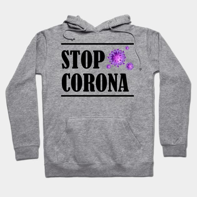 stop corona Hoodie by Art Farabi